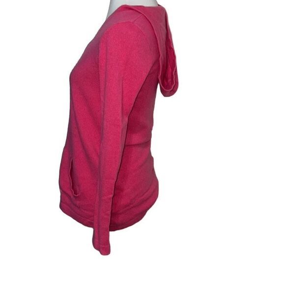 Lilly Pulitzer Sawyer Hooded Cashmere Hooded Sweater Bright Pink sz XS READ - Picture 2 of 11